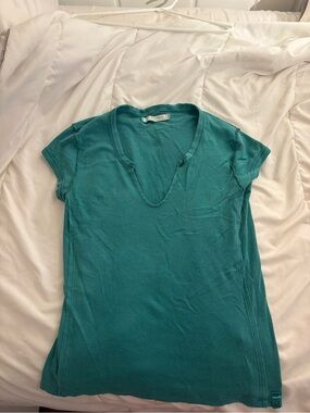 Free People Teal Short Sleeve Tee